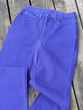 Rare NEWPORT NEWS Jeans Vintage JEANOLOGY High Rise Cotton Purple Size 8 Small
